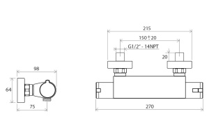 Смеситель для душа Ravak Te хром (X070051) - 3