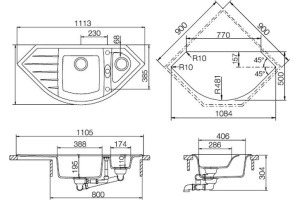 Мойка кухонная Schock Genius 90C (C-150) мокка - 3