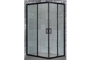 Душевой уголок Royal Bath HPD 90x115 профиль черный стекло матовое