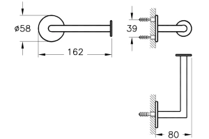 Держатель туалетной бумаги VitrA Origin матовый черный - 2