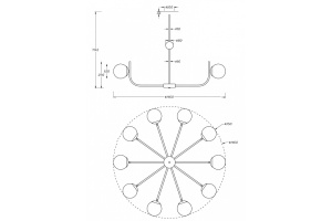 Подвесная люстра Maytoni Rendez-Vous MOD109PL-10BS - 2