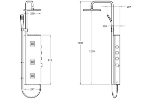 Душевая панель Jacob Delafon Watertile E3872-185 - 3