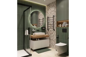 Столешница STWORKI Ольборг 100 дуб французский, без отверстий,  2 тумбы 50, с раковиной STWORKI Soul 1 белой - 3