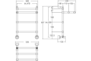 Полотенцесушитель водяной Margaroli Sole 455/L хром - 2