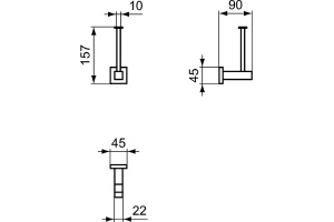 Держатель запасного рулона Ideal Standard IOM хром (E2199AA) - 3