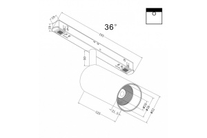 Светильник на штанге Maytoni Focus LED TR032-4-12W3K-M-DS-B - 2