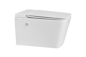 Подвесной унитаз Abber Rechteck белый с сиденьем микролифт