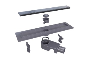 Душевой лоток RGW SDR-31 40 на ножках черный