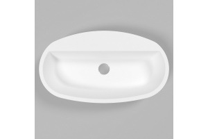 Раковина накладная Whitecross Obsidian D 65x37 белая матовая - 2