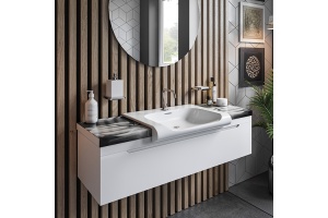 KERASAN Inka Project Раковина INKA 60x40x35,5 с 1 отверстием под смеситель,цвет белый - 3