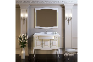 Тумба для комплекта Opadiris Лаура 120 белая с патиной - 2