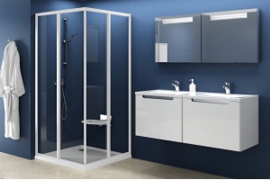 Дверь для душевого уголка Ravak SRV2-80 S Transparent, профиль белый - 2