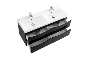 Тумба под раковину BelBagno Marino-Cer 120 с двумя чашами черный - 3