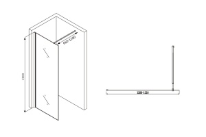 Душевая перегородка Abber Immer Offen (AG61120) - 2