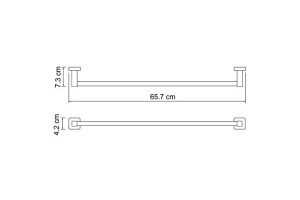 Dill K-3930 Держатель полотенец одинарный - 3
