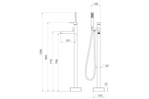 Swedbe Spira Смеситель напольный 4007 - 2