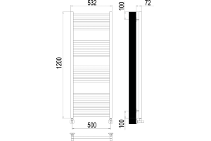 Водяной полотенцесушитель Terminus Аврора П22 500х1200 Хром - 3