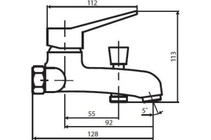 Смеситель Dorff Optima D2010000 для ванны с душем - 3