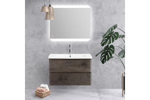 Комплект мебели BelBagno Albano 80 темное дерево нее