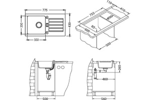 Мойка кухонная Alveus Niagara Granital 30 arctic - 2