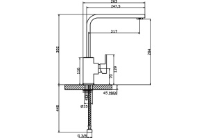 Смеситель Cezares Molveno MOLVENO-LLM-01-Cr для кухонной мойки - 2