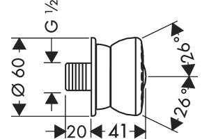 Душевая форсунка Hansgrohe Bodyvette Stop 28467000 - 2