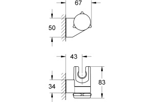 Настенный держатель Grohe Relexa Plus 28623000 для душа - 2