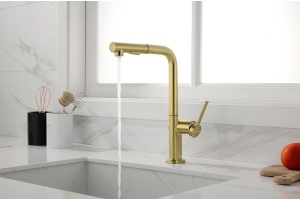 Смеситель для кухни Paulmark Neo светлое брашированное золото - 3
