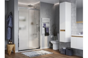 Душевая дверь в нишу STWORKI Стокгольм DE019D2160200 160 см профиль хром глянец, стекло матовое - 3