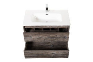 Тумба с раковиной BelBagno Kraft 90 темное дерево - 3