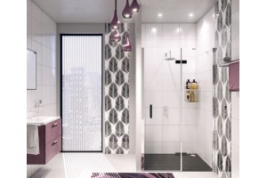 Душевая дверь в нишу Wasserkraft Aller 10H05RB black matt, 120 см - 3