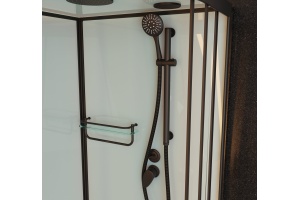 Душевая кабина Frank F418L Black левосторонняя низкий поддон - 2