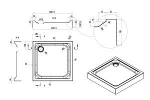Поддон для душа AM.PM Gem W90T-403-090W 90х90 - 3