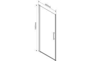 Душевая дверь Vincea Orta 80 хром стекло прозрачное - 3