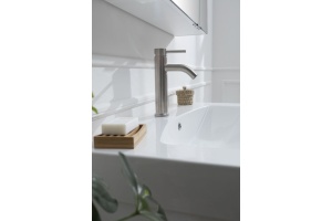 AF210-10S Aquanet Steel, смеситель для умывальника, сталь, сатин (242966) - 2