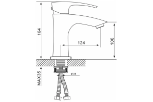 Смеситель для раковины Gappo золото глянцевое - 3