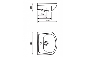 Раковина мебельная Onika Оскольская Керамика Дора 47 белый (604701) - 3