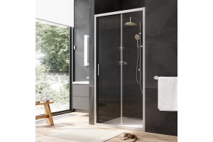 Душевая дверь AM.PM Gem 100х195 хром матовый стекло прозрачное
