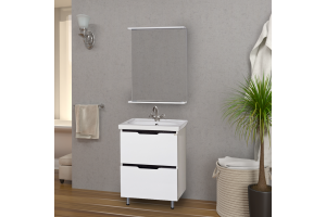 Тумба под раковину Misty Лайм 60 белая глянцевая - 3