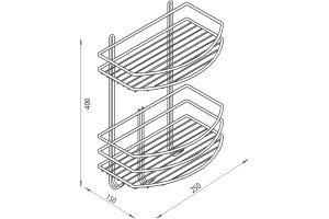 Полка DIWO Смоленск П16189 черный муар - 2