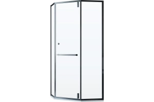 Душевой уголок RGW Hotel HO-084-B 100x100 профиль черный стекло прозрачное