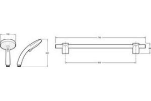 Душевой гарнитур Jacob Delafon Citrus E12920-CP - 2