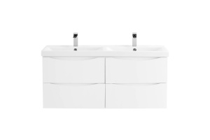 Комплект мебели BelBagno Marino-Cer 120 с двумя чашами белый  - 2