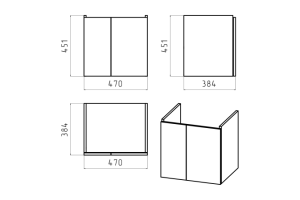 Тумба с раковиной Misty Лира 50 белая глянцевая - 3