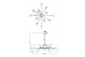 Подвесная люстра Freya Alexis FR5120PL-12G - 2