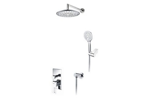 A14130 Встраиваемый комплект для душа с верхней душевой насадкой и лейкой