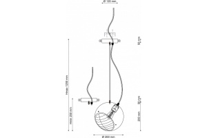 Подвесной светильник Lucia Tucci Narni 3 NARNI 1942.1 gray-green - 3