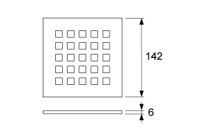 Декоративная решетка quadratum 150 х 150 мм - 2