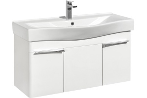Тумба под раковину Aquaton Беверли 100 белый глянец - 2
