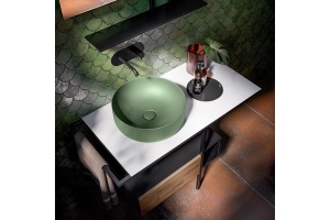 Раковина накладная Kerasan Nolita 40 зеленый матовый (534411) - 2